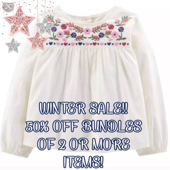 OshKosh B'gosh Other - OshKosh 4T Floral Embroidered Shirt